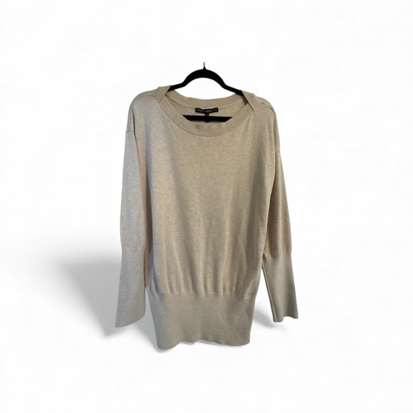 White House Black Market Sweaters - White House Black Market Cream Crew Neck Long Sleeve Sweater